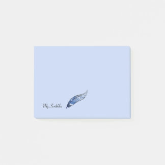 Post-it® Bloc-notes - Stylo à plume bleue