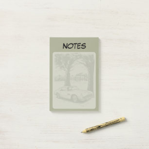 Post-it® Bloc-notes Vert Sauge Propriété de Voiture de Spor