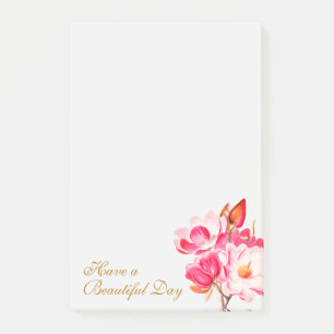 Post-it® Bloc-notes vintage rose Magnolias