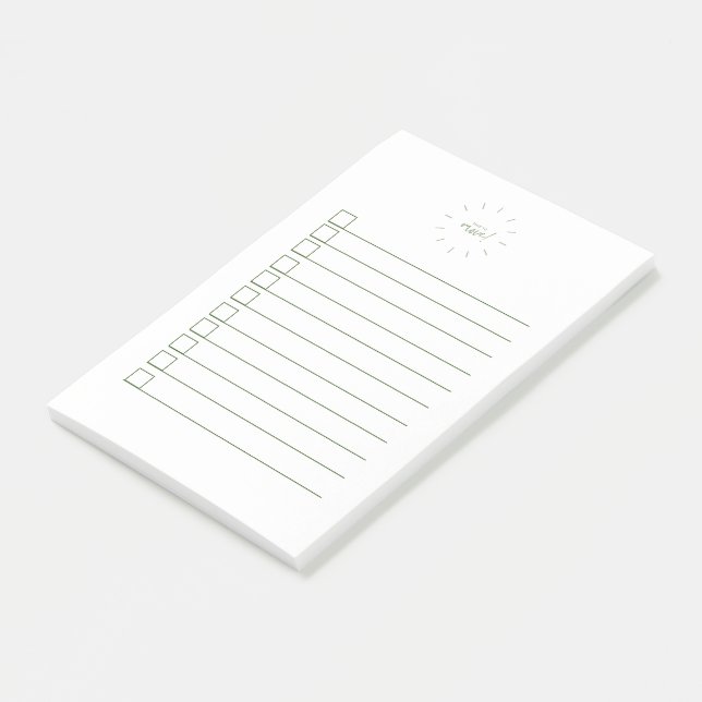 Post-it® Bloco CheckList Time To Move (Incliné)