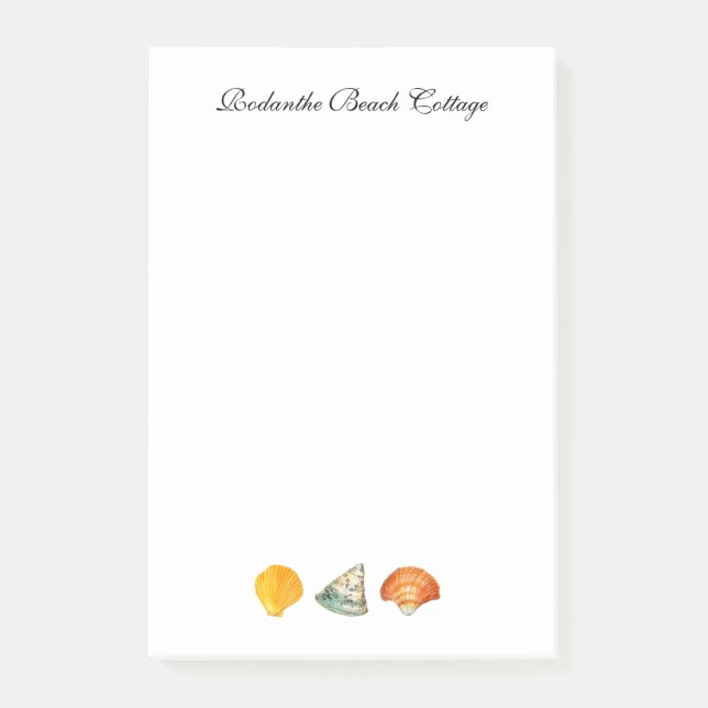 Post-it® Blocs-notes aquarelle Coquillages personnalisés (Devant)