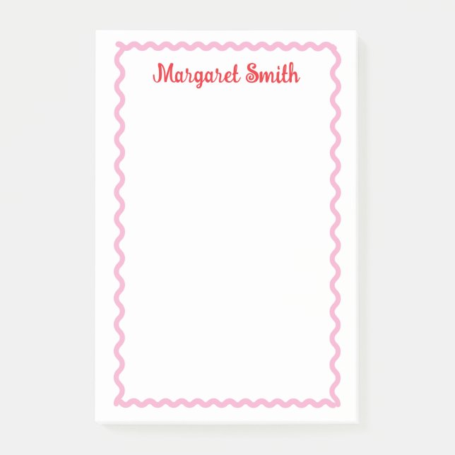 Post-it® Blocs-notes personnalisés avec monogramme et bordu (Devant)