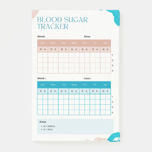 Post-it® Blood Sugar Weekly Tracker