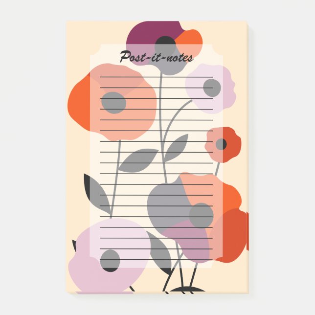 Post-it® Bloom minimal du pavot (Devant)