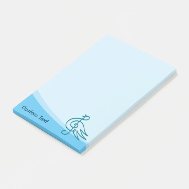 Post-it® Blue Bird Music (Incliné)