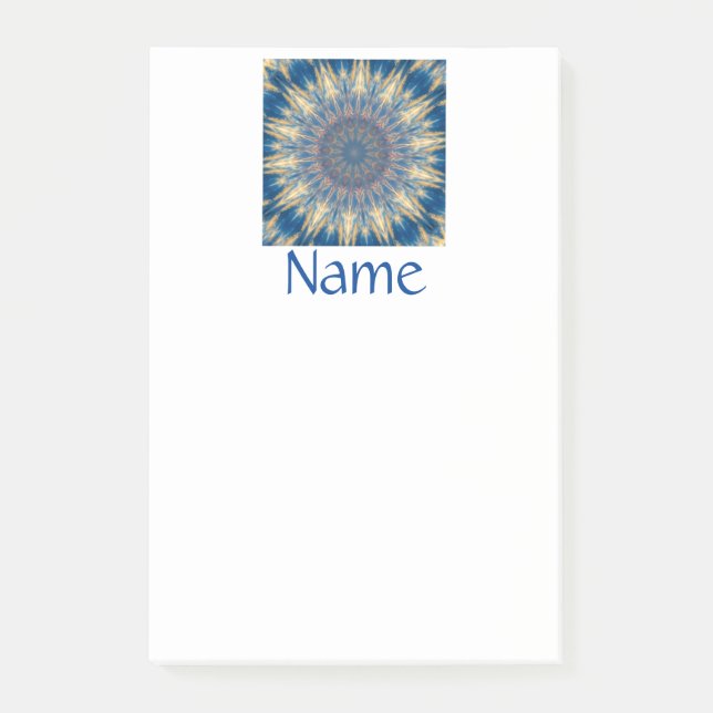 Post-it® Blue Chakra Kaleidoscope Thunder_Cove (Devant)