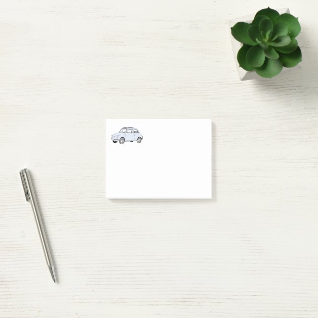 Post-it® Blue Fiat 500 Topolino Classic Italien City Car (Bureau)