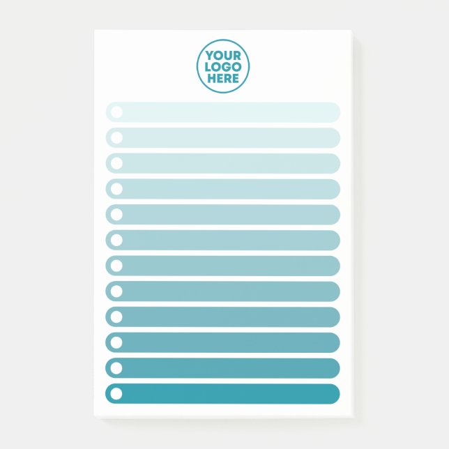 Post-it® Blue Gradient Business Logo To Do List (Devant)