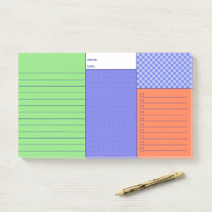 Post-it® Blue Green Orange Pratique Organiser Pour Faire Co