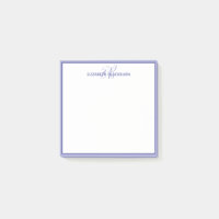 Blue Monogrammed Name Minimalist Trendy