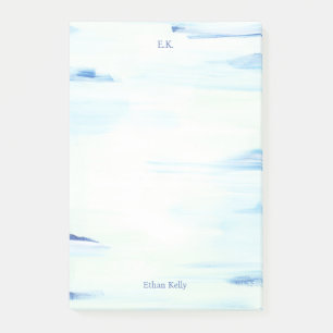 Post-it® Blue Ocean Abstrait Art Nom personnalisé