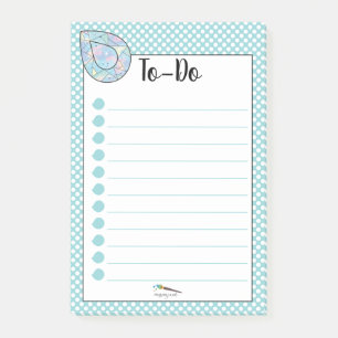 Post-it® Blue Polka Dot Teardrop Diamond TO-DO