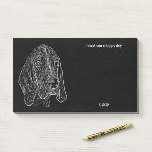 Post-it® Bluetick Coonhound Art Abstrait Nom du chien