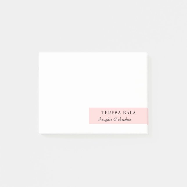 Post-it® Blush Pink Minimalist Modern Design (Devant)