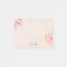Blush Rose Floral Abstrait Art Nom Personnalisé
