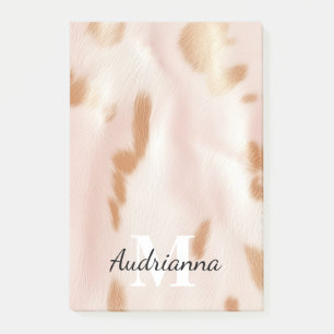 Post-it® Blush Rose Tan Southwest Faux Cowhgirl Cowgirl