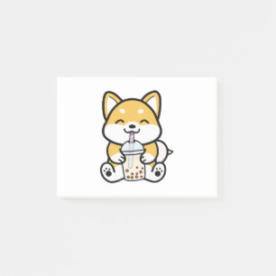 Post-it® Boba Corgi, Corgi Boba, Boba Shiba, Shiba, Corgi
