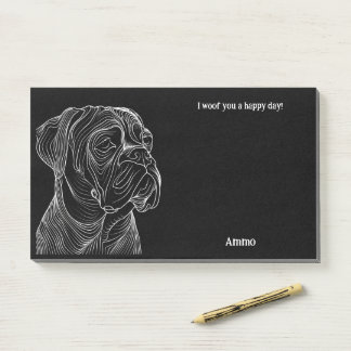 Post-it® Boerboel Art Abstrait Nom du chien