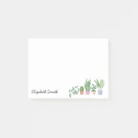 Boho Chic Aquarelle Verdure Poted Houseplant Non