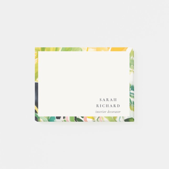 Post-it® Boho Chic Vert Feuillage Tropical Botanique (Devant)