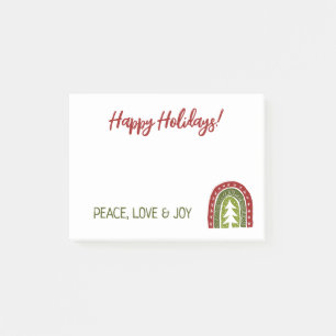 Post-it® BoHo Noël Holiday paix amour et joie personnalisé