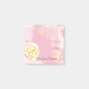 Post-it® Boho peony romantique aquarelle peony personnalisé