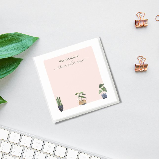 Post-it® Boho Poted Plantes du bureau de P personnalisé (Créateur téléchargé)