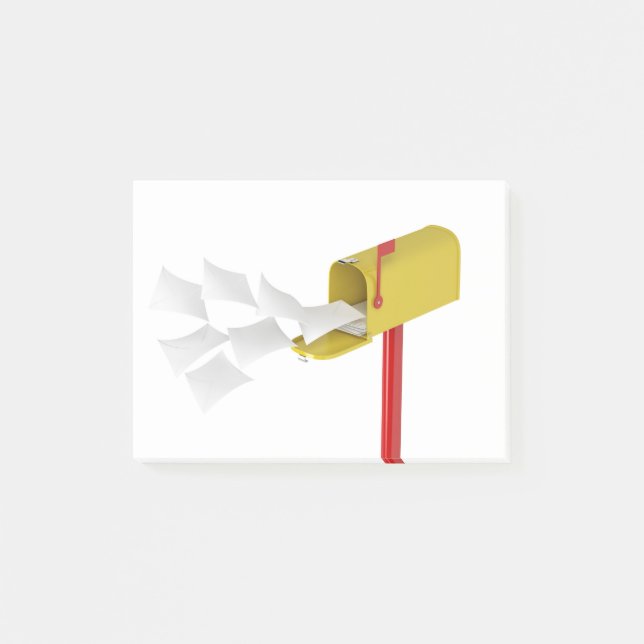 Post-it® Boîte aux lettres avec lettres volantes (Devant)