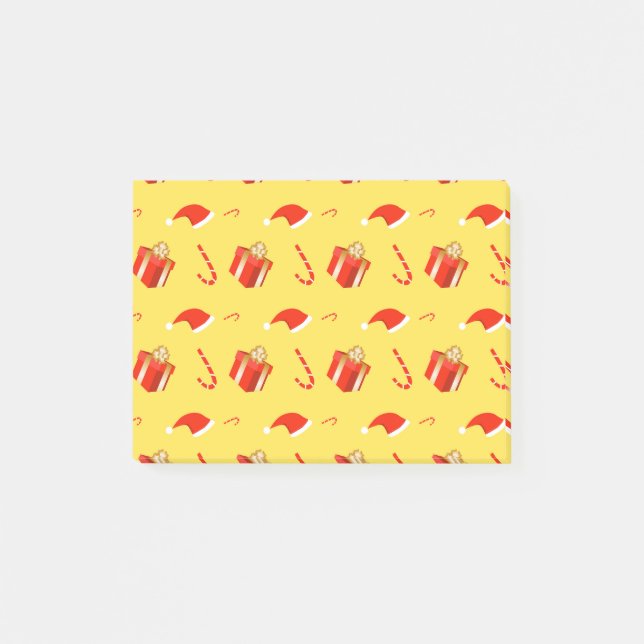 Post-it® Boîte cadeau de Noël sucre de canne chapeau de Noë (Devant)