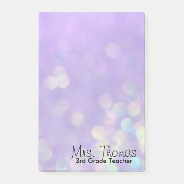 Post-it® Bokeh Post It Notes 4x6 (Purple) (Devant)