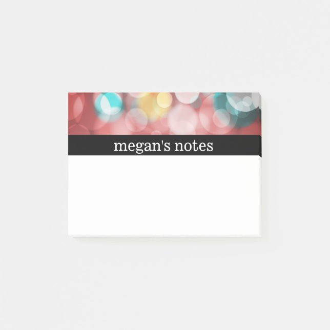 Post-it® Bokeh rouge coloré (Devant)