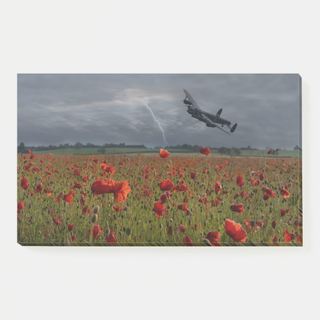Post-it® Bombe De Lancaster Sur Un Champ De Populations (Devant)