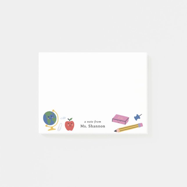 Post-it® Bon approvisionnement scolaire Note de l'enseignan (Devant)