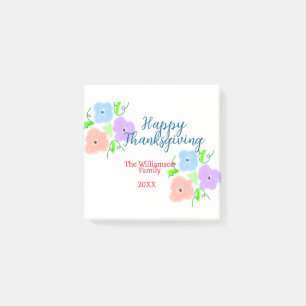 Post-it® Bon thanksgiving bleu violet rose ajouter famille