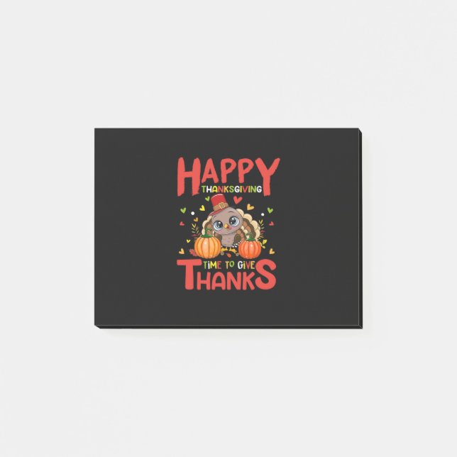 Post-it® bon thanksgiving de temps pour remercier (Devant)