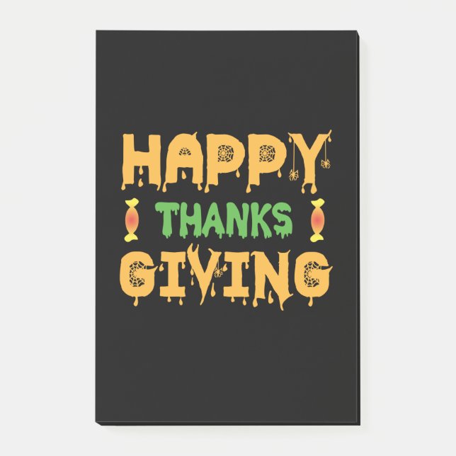 Post-it® Bon thanksgiving d'Halloween Anniversaire (Devant)