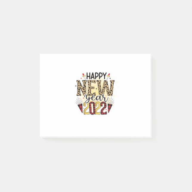 Post-it® Bonjour 2022 Bonne année 2022 Leopard (Devant)