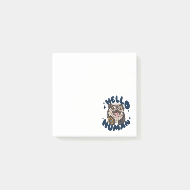 Post-it® Bonjour humain Chien mignon (Devant)