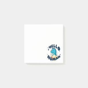 Post-it® Bonjour humain drôle Dinosaur