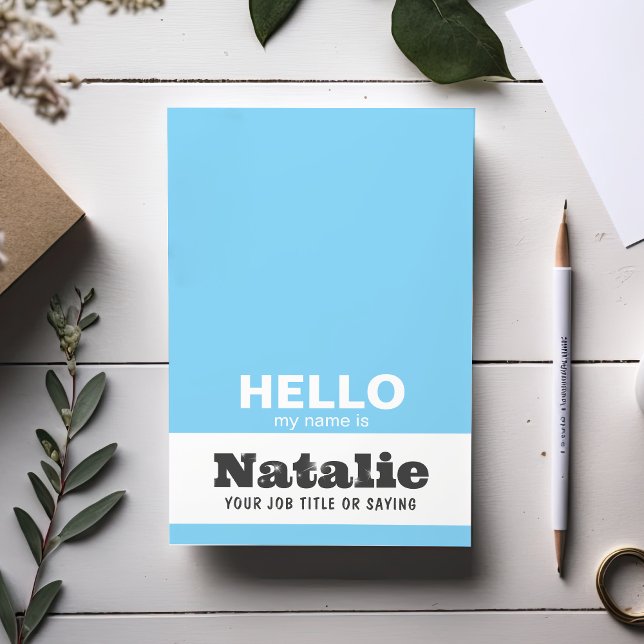 Post-it® Bonjour Mon Nom Est Tendance Typographie Monogramm (Créateur téléchargé)