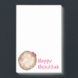 Post-it® Bonne Hanoukka Chanukah Jelly Donut Dougnut Nourri<br><div class="desc">Il présente une illustration originale d'un délicieux beignet de gelée surmonté d'un sucre en poudre. Parfait pour Hanoukka ! Beaucoup d'autres modèles de post-it illustrés disponibles. Ne vois-tu pas ce que tu cherches ? Vous avez besoin d'aide pour la personnalisation ? Contactez Rebecca pour avoir quelque chose conçu pour vous....</div>