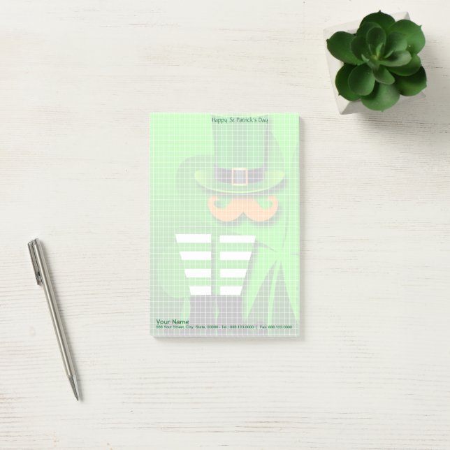 Post-it® Bonne St Patrick's Day Leprechaun Corporate NP (Bureau)