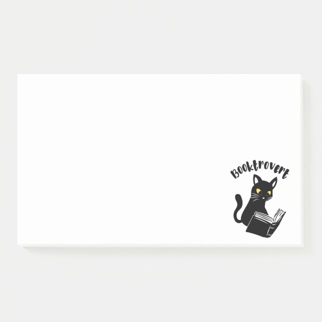 Post-it® Booktrovert chat avec livre (Devant)