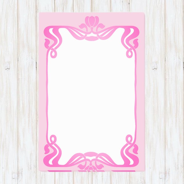 Post-it® Bordure Art Nouveau rose (Créateur téléchargé)
