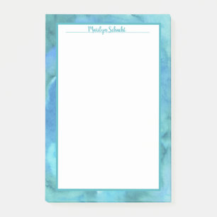 Post-it® Bordure d'aquarelle sous-marine Aqua