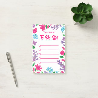 Post-it® Bordure de jardin fleuri coloré personnalisée