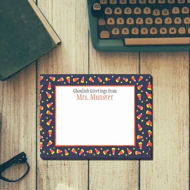 Post-it® Bordure de maïs bonbon Halloween personnalisé (Créateur téléchargé)