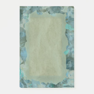 Post-it® Bordure d'objet naturel Abstrait en bleu et en bro