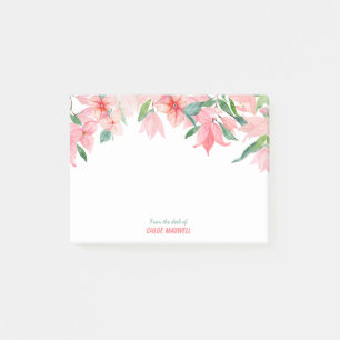 Post-it® Bordure florale rose vert