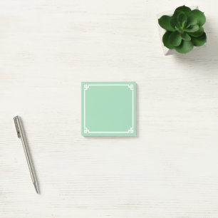 Post-it® Bordure grecque verte mer clair et blanc